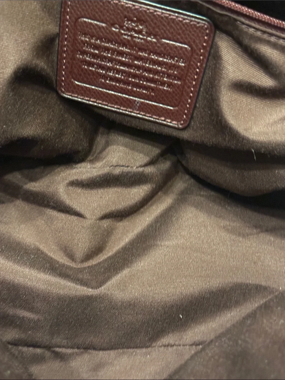 COACH Burgundy Studded Dome Satchel with Gold Hardware - Picture 10 of 13